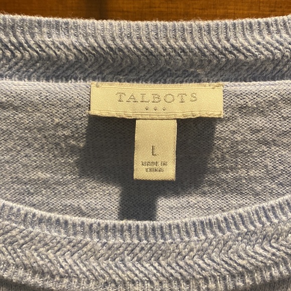 Light blue Talbots woman’s sweater. Long sleeve. - Picture 3 of 4